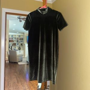 Madewell Green Velvet Dress